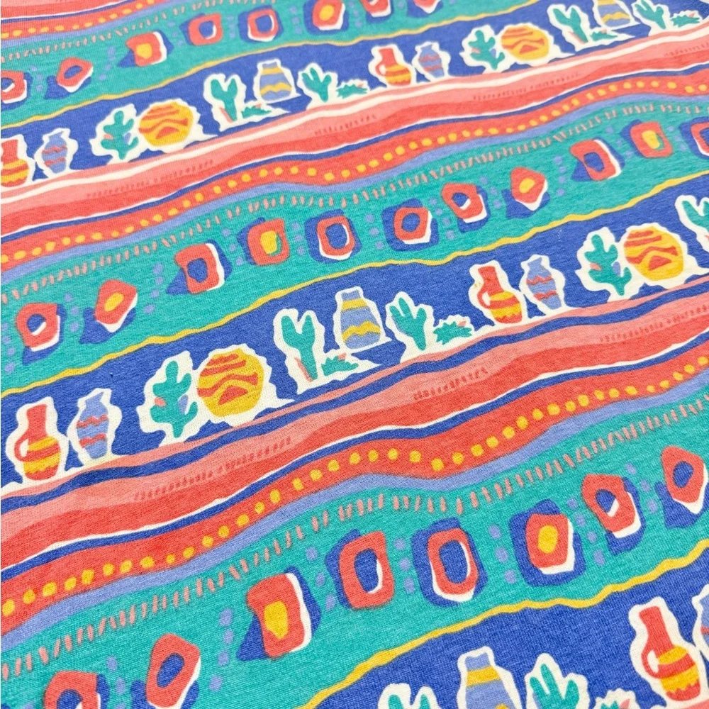 Cape Cod Vintage Southwestern Shirt Top Cactus Aztec M Medium S Small Large - Picture 2 of 5